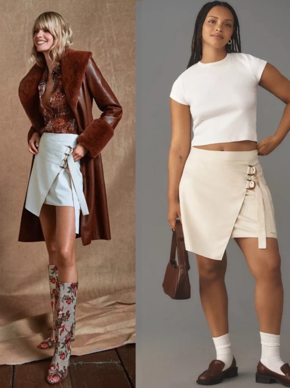 Mare Mare x Anthropologie Belted Faux Wrap Mini Skirt Size XS